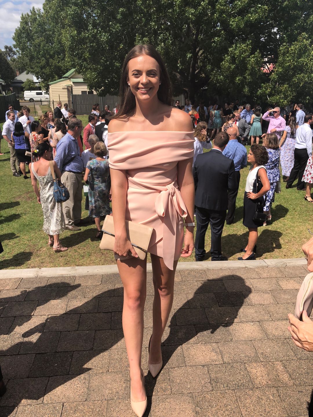 Bec & Bridge  Marvellous Mini Dress Peach Size 10 for rent on The Volte - main image