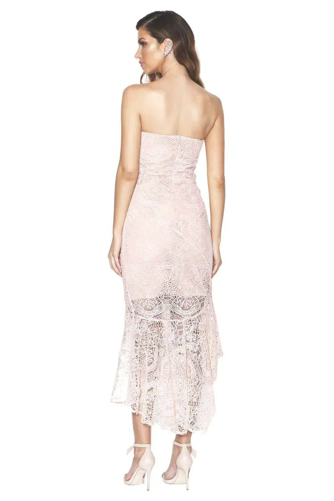 Grace & Hart Majestic Midi Dress Blush Size 8 for rent on The Volte - main image