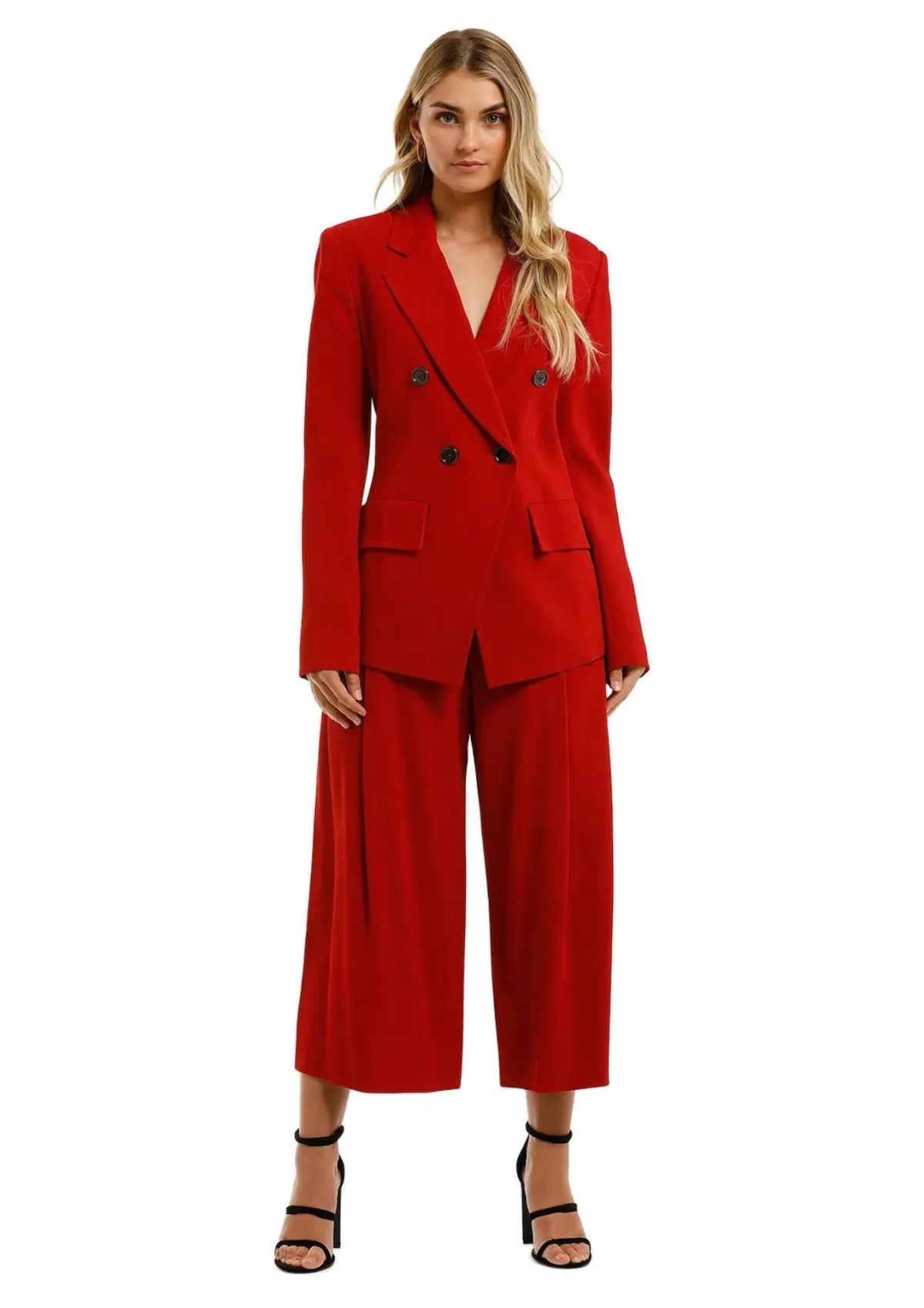 Ginger & Smart Equinox Jacket and Pant Set in Scarlet Red Size 16 for rent on The Volte - main image