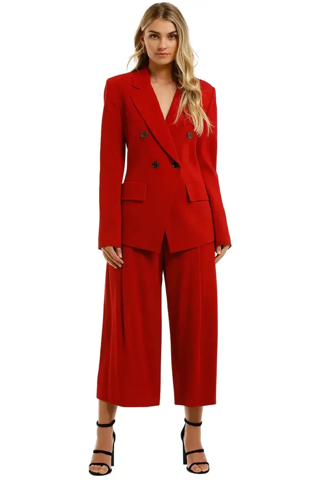 Ginger & Smart Equinox Jacket and Pant Set in Scarlet Red Size 16 for rent on The Volte - main image