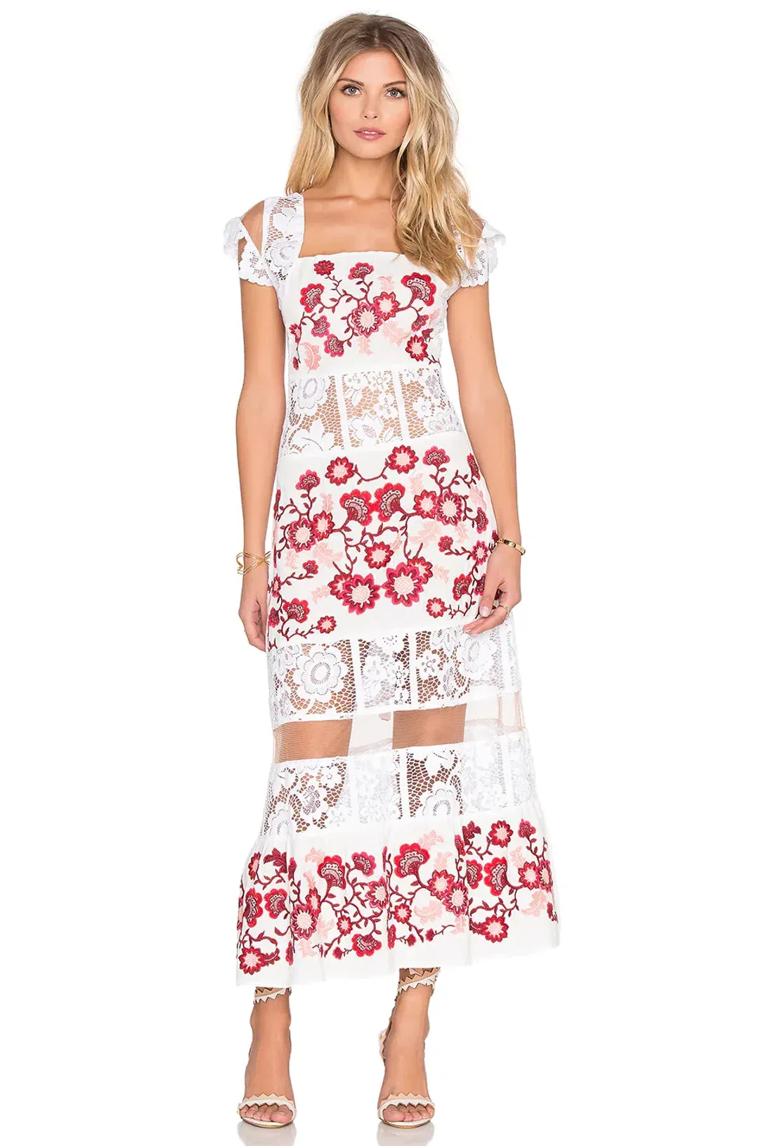 For Love and Lemons Cecelia Maxi Dress White Size 6 for rent on The Volte - main image