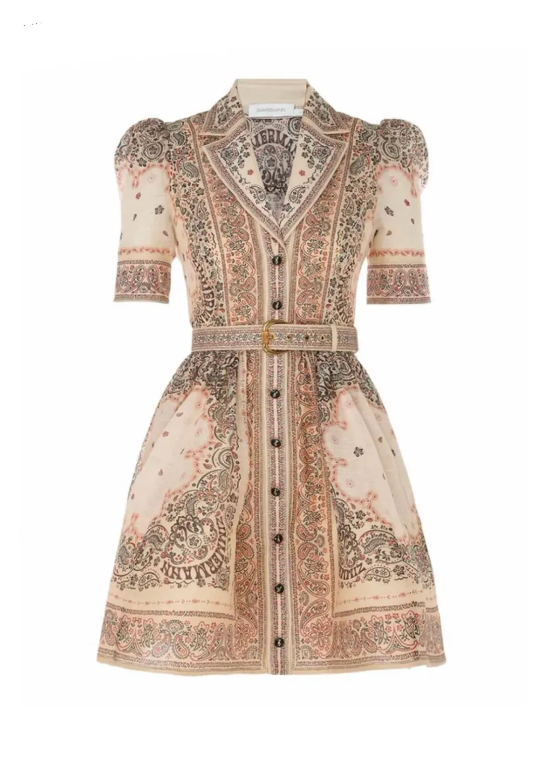 Zimmermann Matchmaker Mini Shirt Dress Multi Size 2 / AU 12 for rent on The Volte - main image