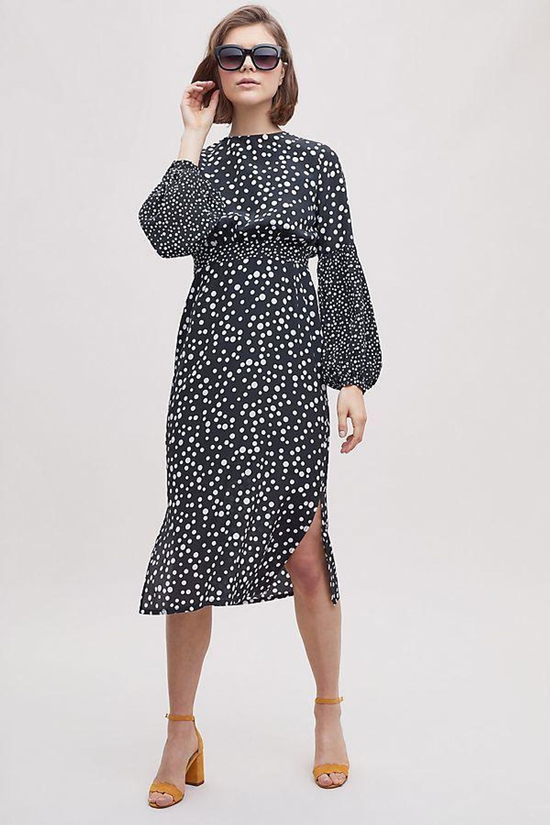 Rixo Anna Disco Spot Silk Dress for rent on The Volte - main image