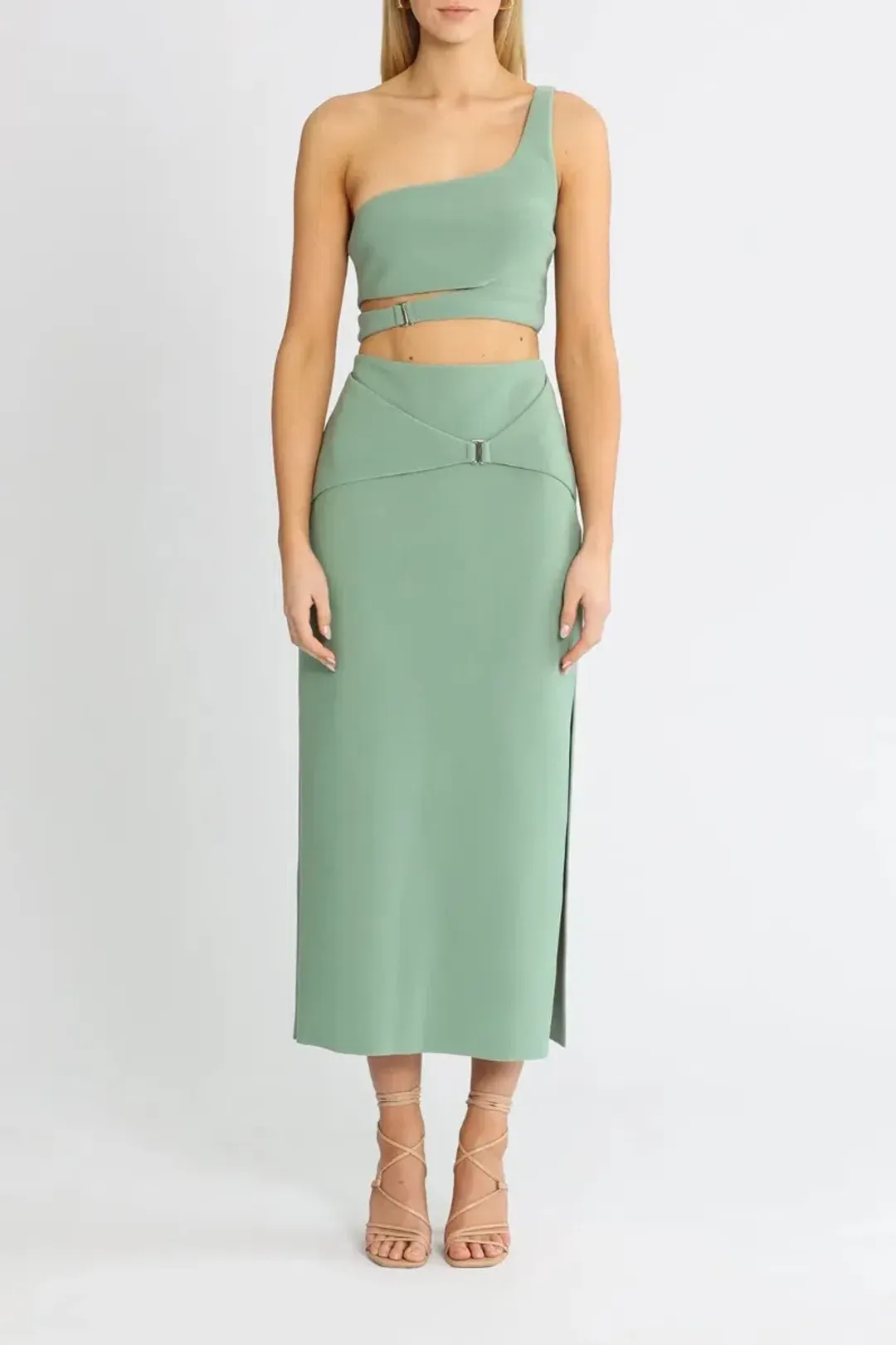 Bec and Bridge Ivy Crop and Skirt Set Green Size 10 for rent on The Volte - main image