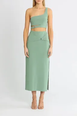 Bec and Bridge Ivy Crop and Skirt Set Green Size 10 for rent on The Volte - image 2