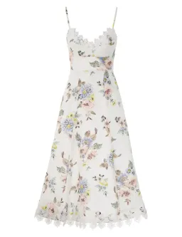 Zimmermann Appliqué Picnic Dress Blue Floral Size 8  for rent on The Volte - image 3