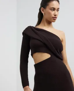 Camilla and Marc Javier Knit Dress Brow  Size S/ AU 6 for rent on The Volte - image 3