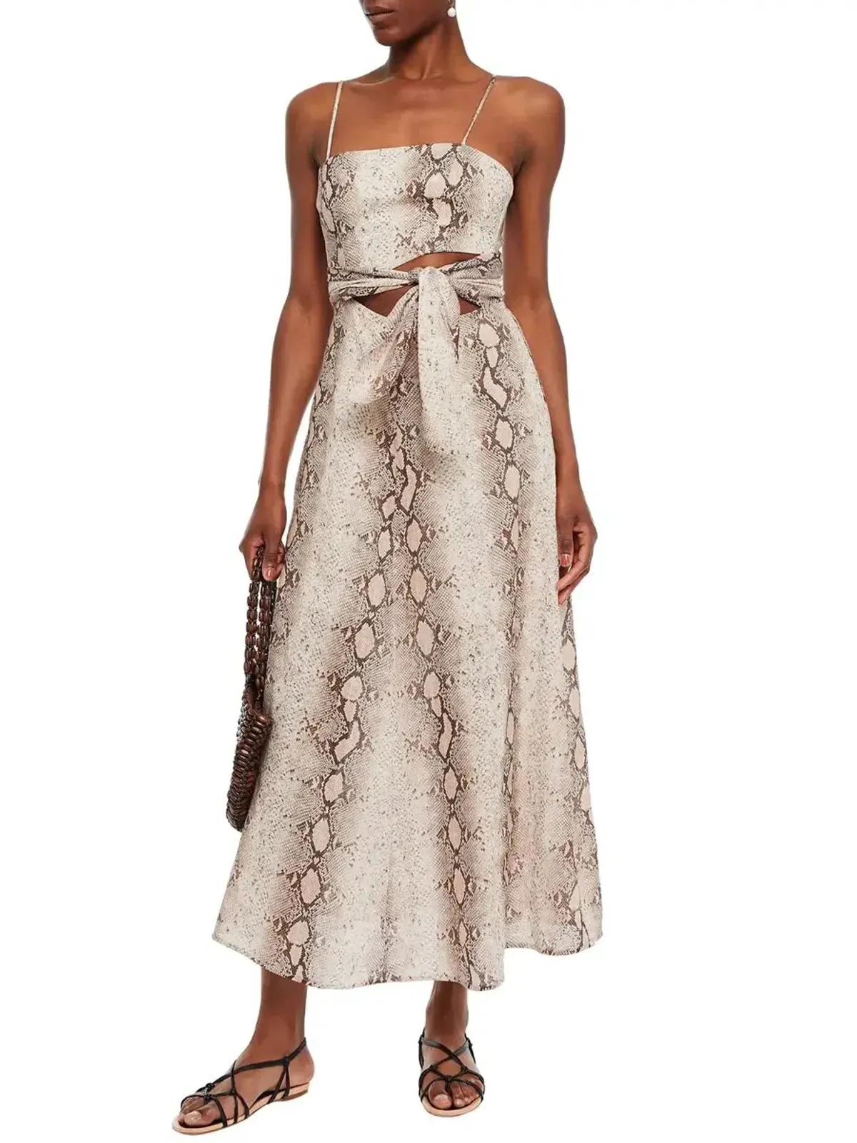 Zimmermann Bellitude Python Cut Out Dress Print Size 1 / 10 for rent on The Volte - main image