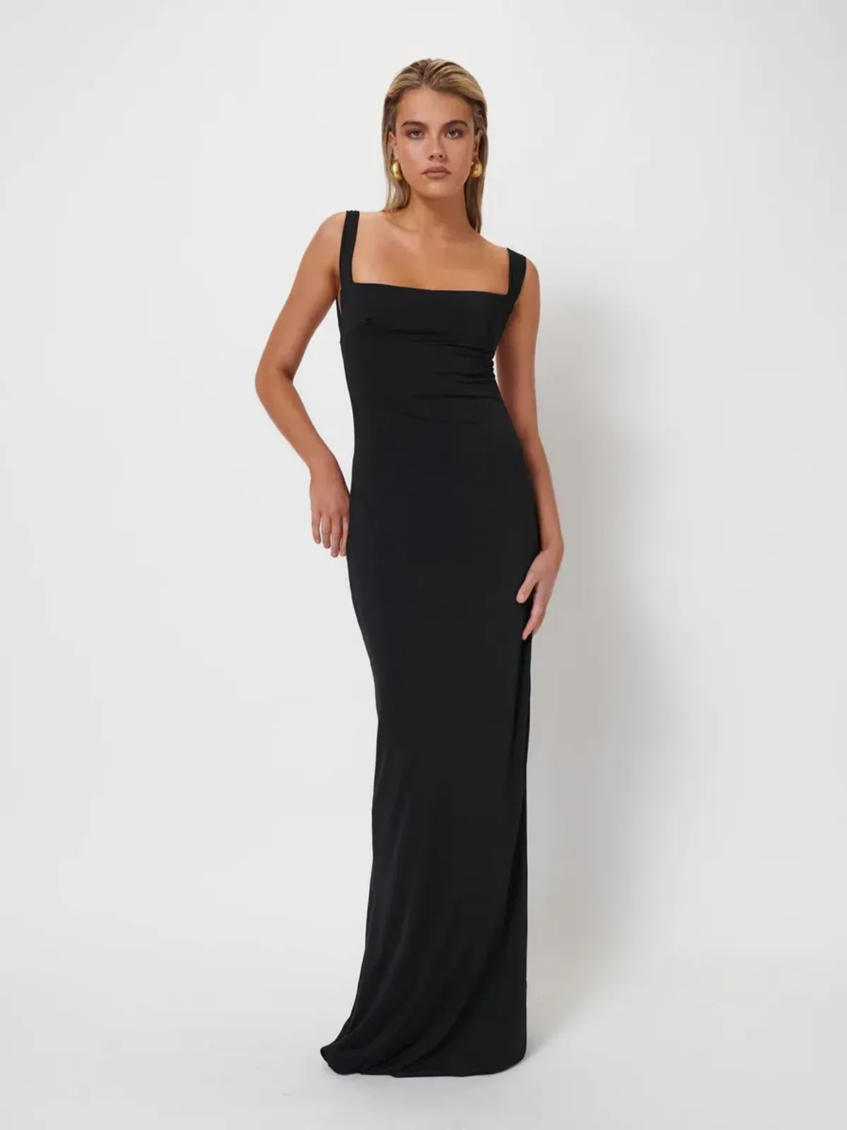 Effie Kats Helena Gown Black Size 8  for rent on The Volte - main image