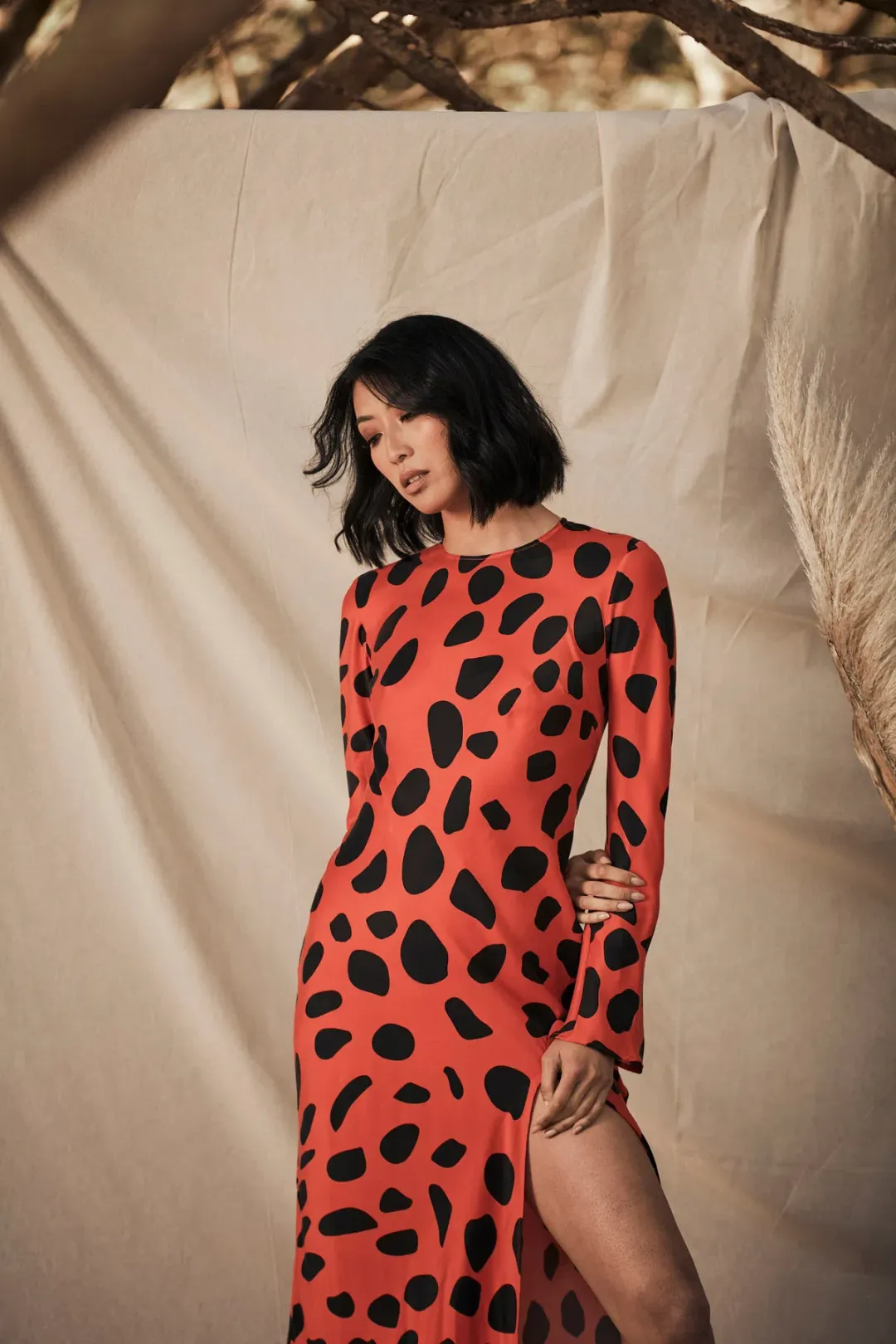 Ralf Studio Monument  Dress Cheeta Rust Size 14 for rent on The Volte - main image