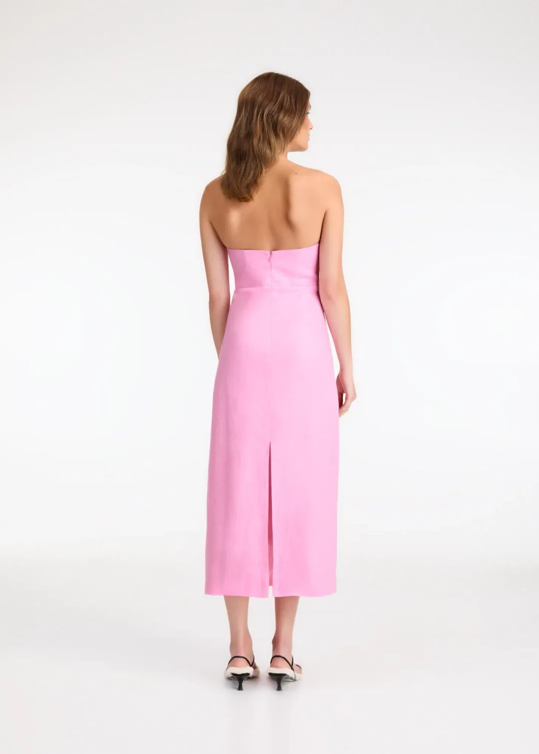 Roame Perez Midi Dress Pink Size 12 for rent on The Volte - main image