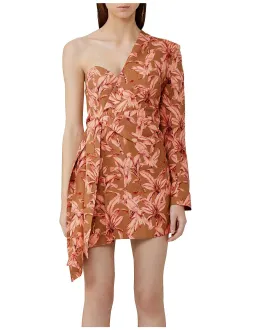 Significant Other Eva One Sleeve Mini Dress Palm Print Size 6 for rent on The Volte - image 2