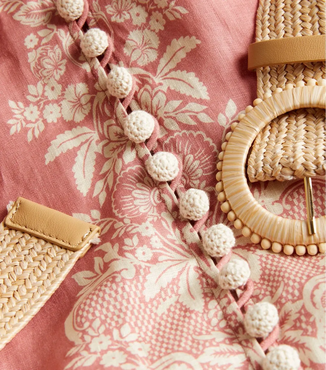 Zimmermann Pattie Fringed Midi Dress in Rose Baroque Floral Size 2 / AU 12 for rent on The Volte - main image