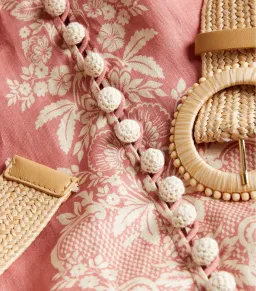 Zimmermann Pattie Fringed Midi Dress in Rose Baroque Floral Size 2 / AU 12 for rent on The Volte - image 4