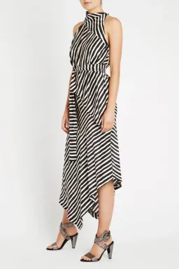 Sass & Bide Palais Stripe Midi Dress Print Size 14 for rent on The Volte - image 2