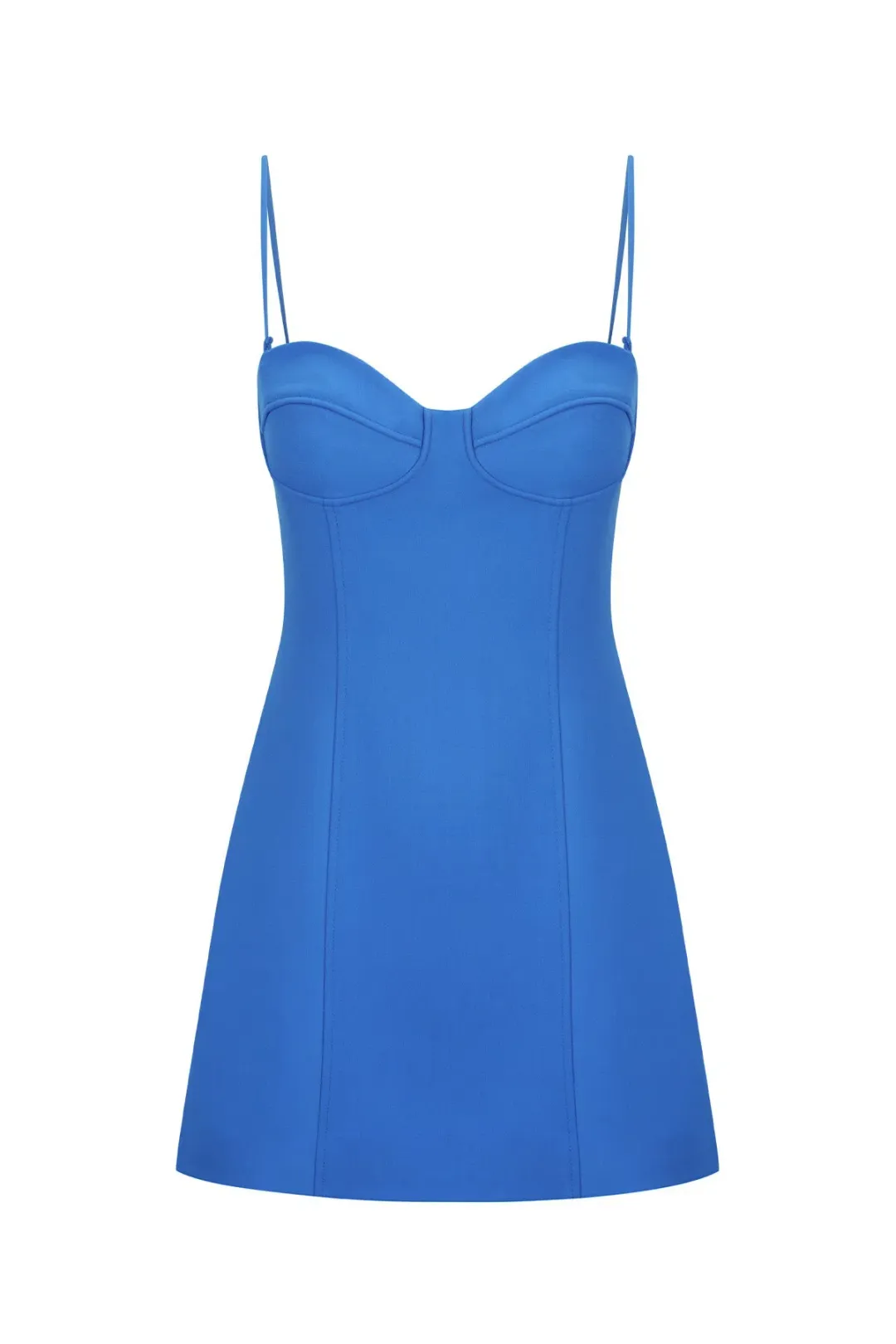 Shona Joy Irena Strapless Corded Bustier Mini Dress Blue Size 8 for rent on The Volte - main image