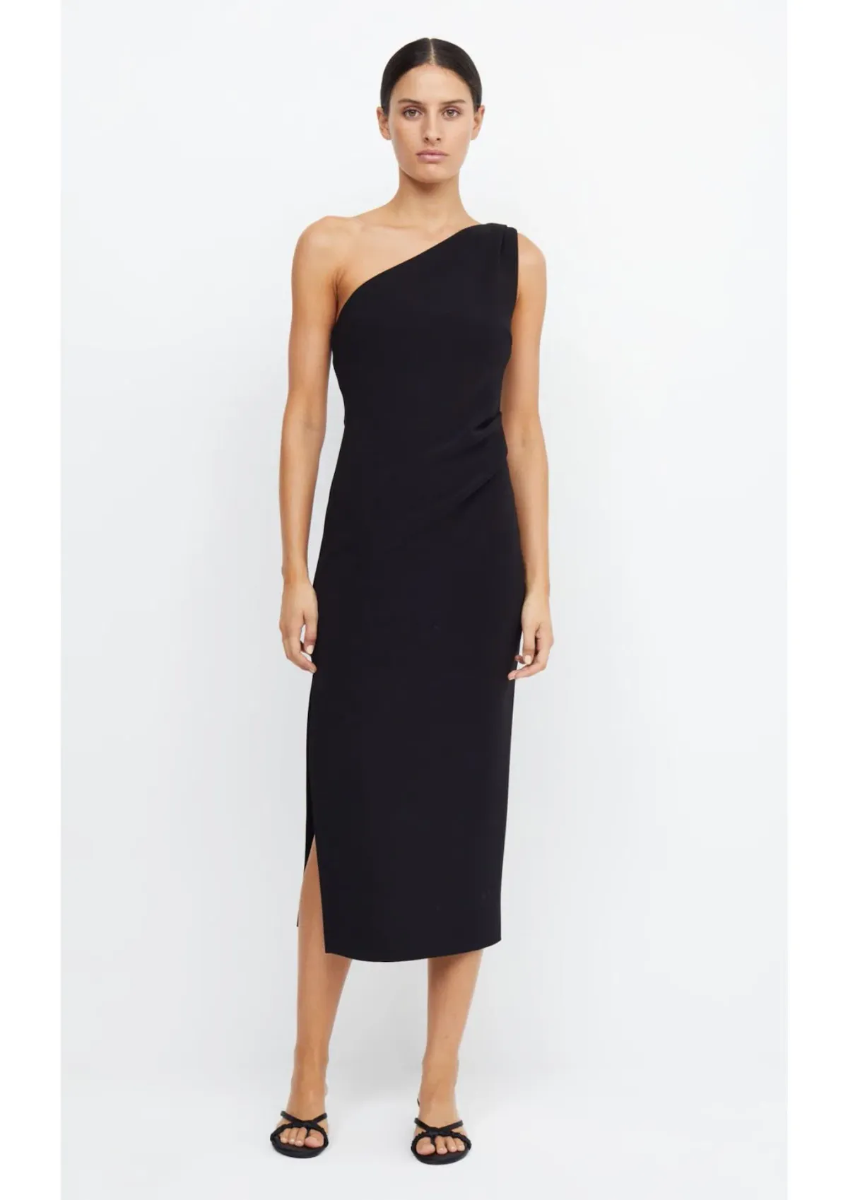 Bec & Bridge Be Mine Asym Midi Dress in Black  for rent on The Volte - main image