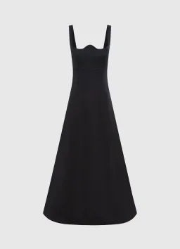 Leo Lin Odette Midi Dress Ebony Size 8 for rent on The Volte - image 4