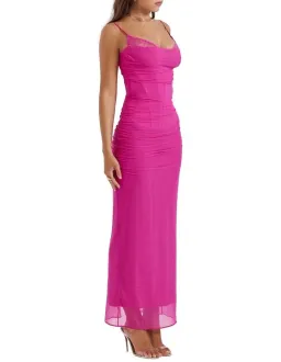 House of CB Nalini Maxi Dress Fuchsia Size XS / AU 6 (D-E Cup Size) for rent on The Volte - image 2