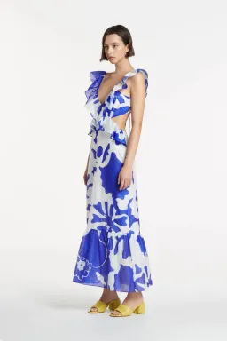 Sir the Label Vivi Frill Maxi Dress Print Size 0 / AU 6 for rent on The Volte - image 2