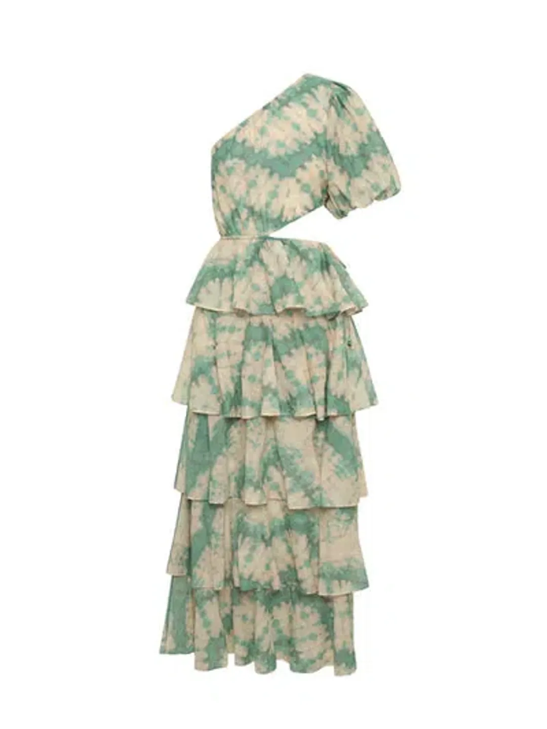 Kivari Mirage One Shoulder Maxi Dress Print Size 12 for rent on The Volte - main image