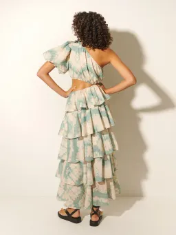 Kivari Mirage One Shoulder Maxi Dress Print Size 12 for rent on The Volte - image 2