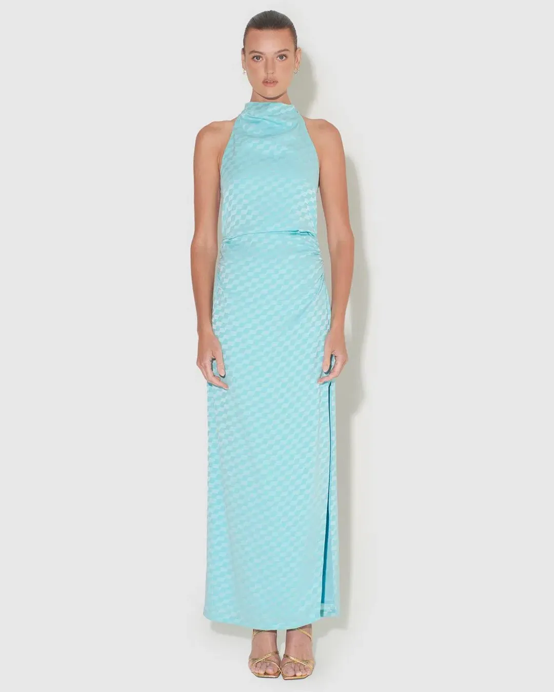 Hansen and Gretel Robbie Dress Aqua Size 8 for rent on The Volte - main image