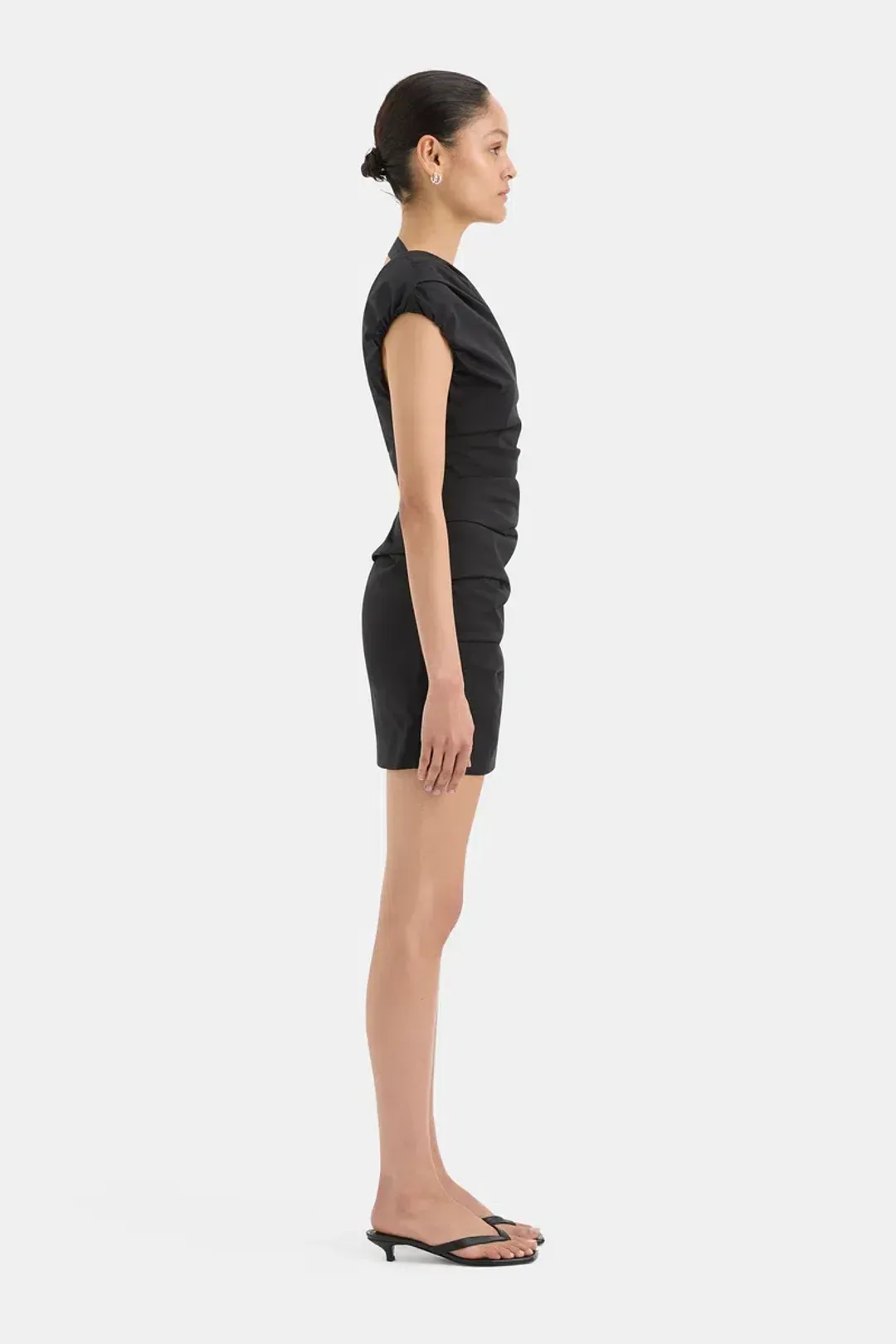 Sir the Label Azul Gathered Mini Dress Black Size 1 / AU 8 for rent on The Volte - main image