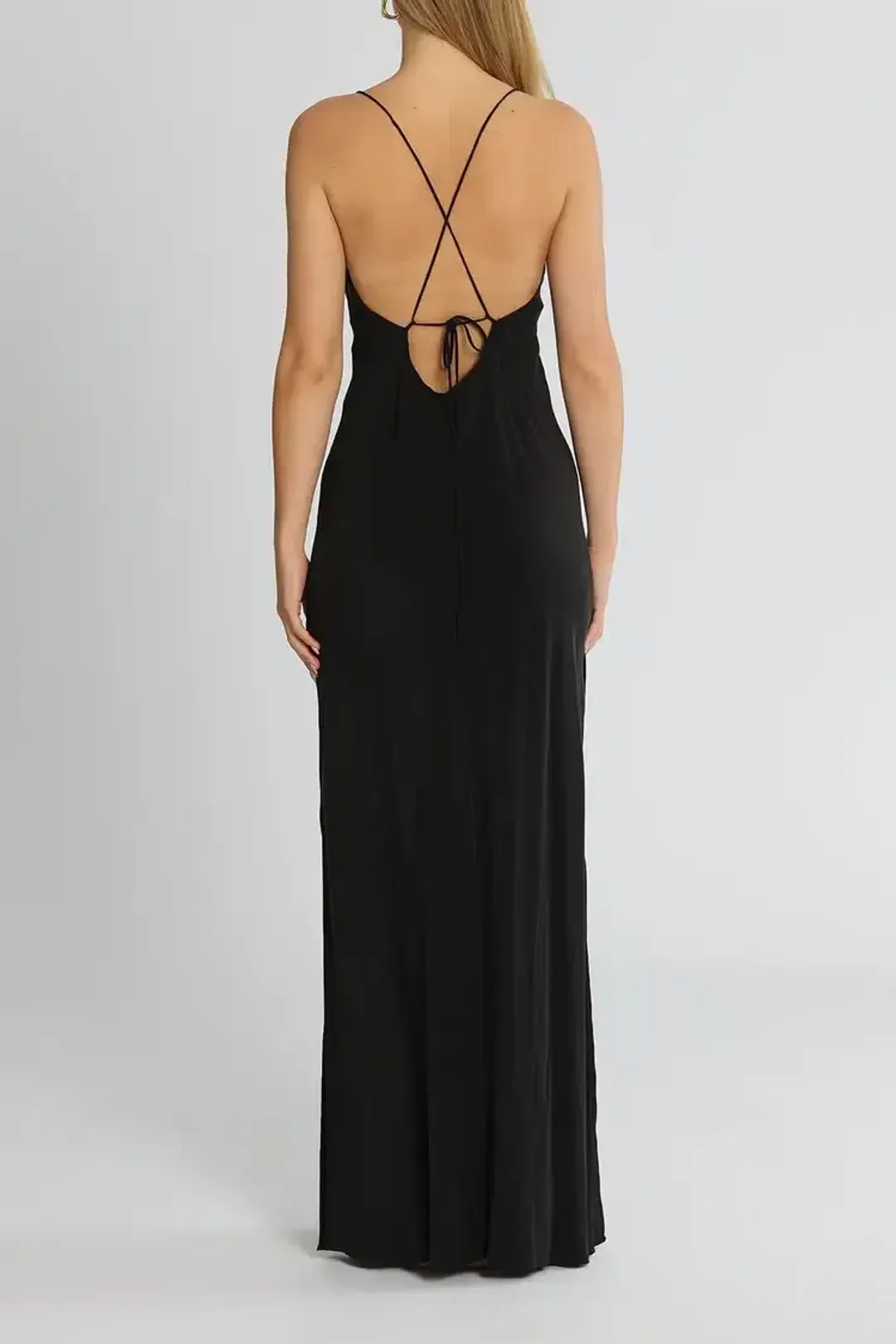 St Agni Bias Cut Silk Dress in Black Size 6 for rent on The Volte - main image