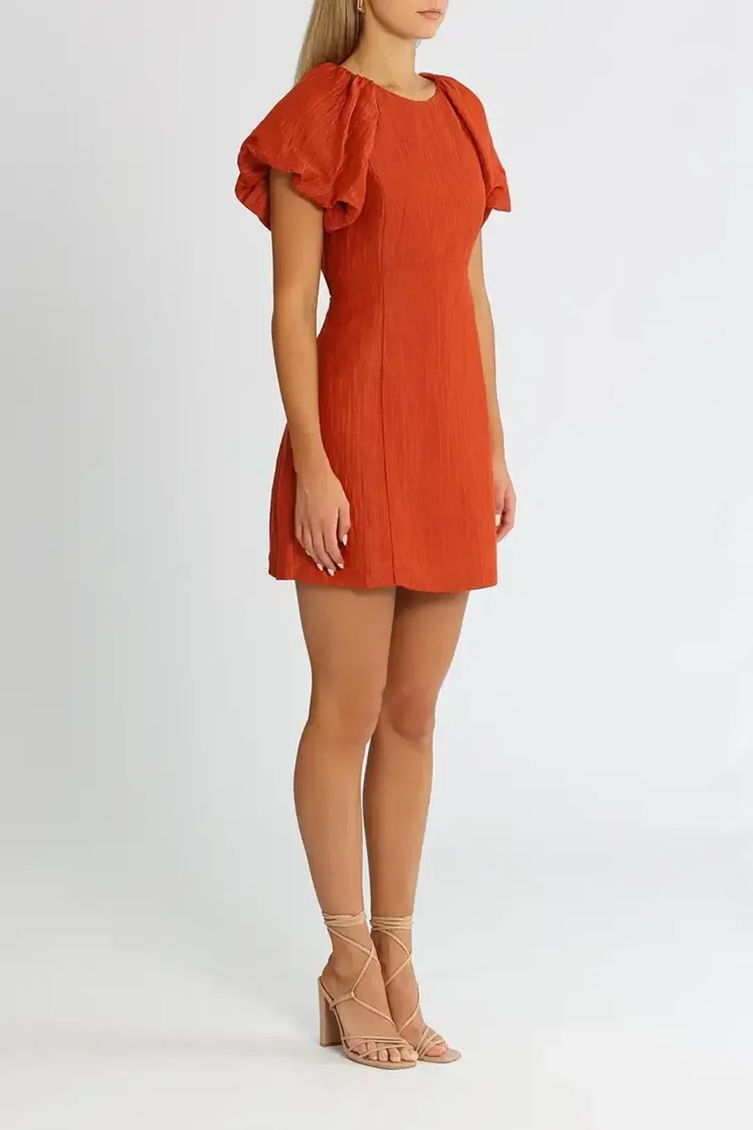 Ginia Carmen Short Dress in Picante Size 10 for rent on The Volte - main image