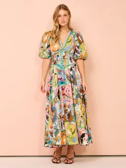 Alemais Evergreen Midi Dress Multi Size 14 for rent on The Volte - image 1