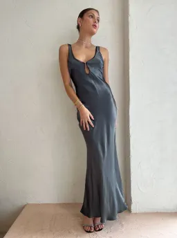 Bec & Bridge Celestial Keyhole Maxi Dress In Gun Metal/Black Size 10 for rent on The Volte - image 1