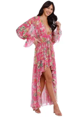 Hemant & Nandita Miyu Hi Lo Dress in Pink Size 10 for rent on The Volte - image 3