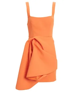 Acler Clarke Draped Mini Dress Orange Size 8 for rent on The Volte - image 3