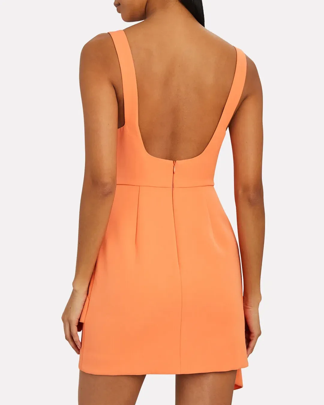 Acler Clarke Draped Mini Dress Orange Size 8 for rent on The Volte - main image