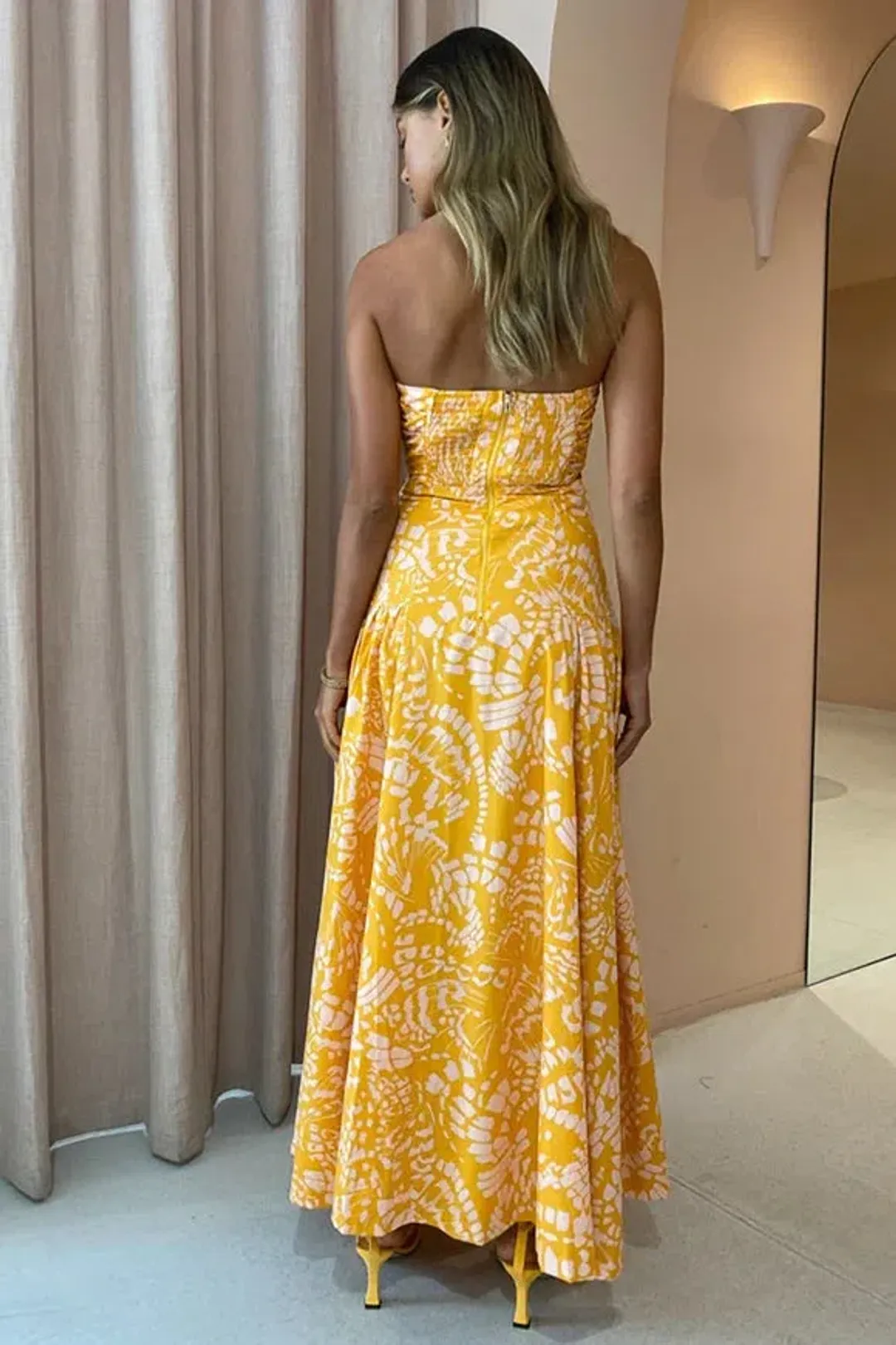 Mon Renn Monarch Maxi Dress Orange Size 8 for rent on The Volte - main image