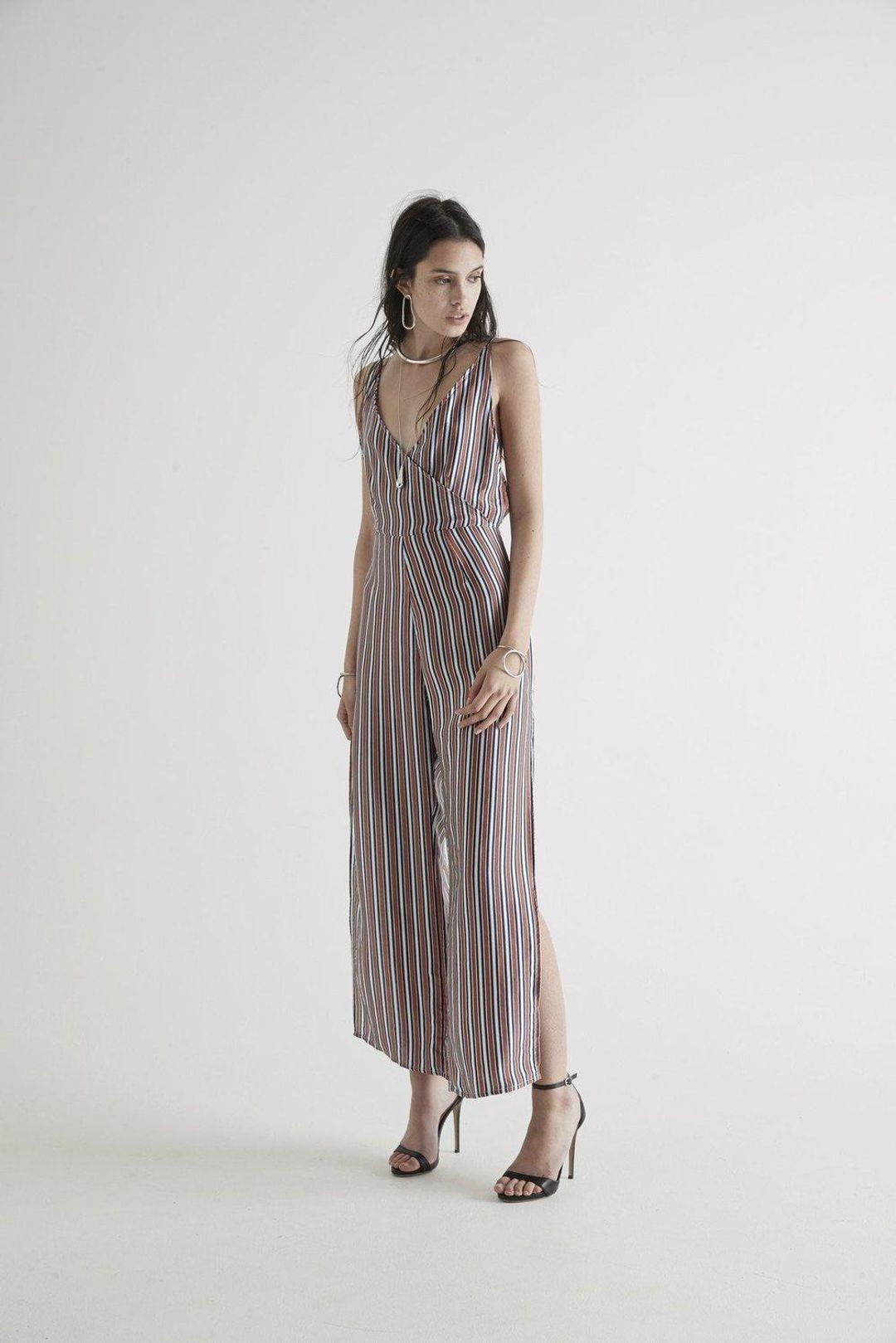 Sir the Label Zoe Jumpsuit Stripe Print Size AU 12 for rent on The Volte - main image
