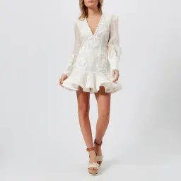 Zimmermann Sunny Appliqué Flip Dress White Size 8 for rent on The Volte - image 1