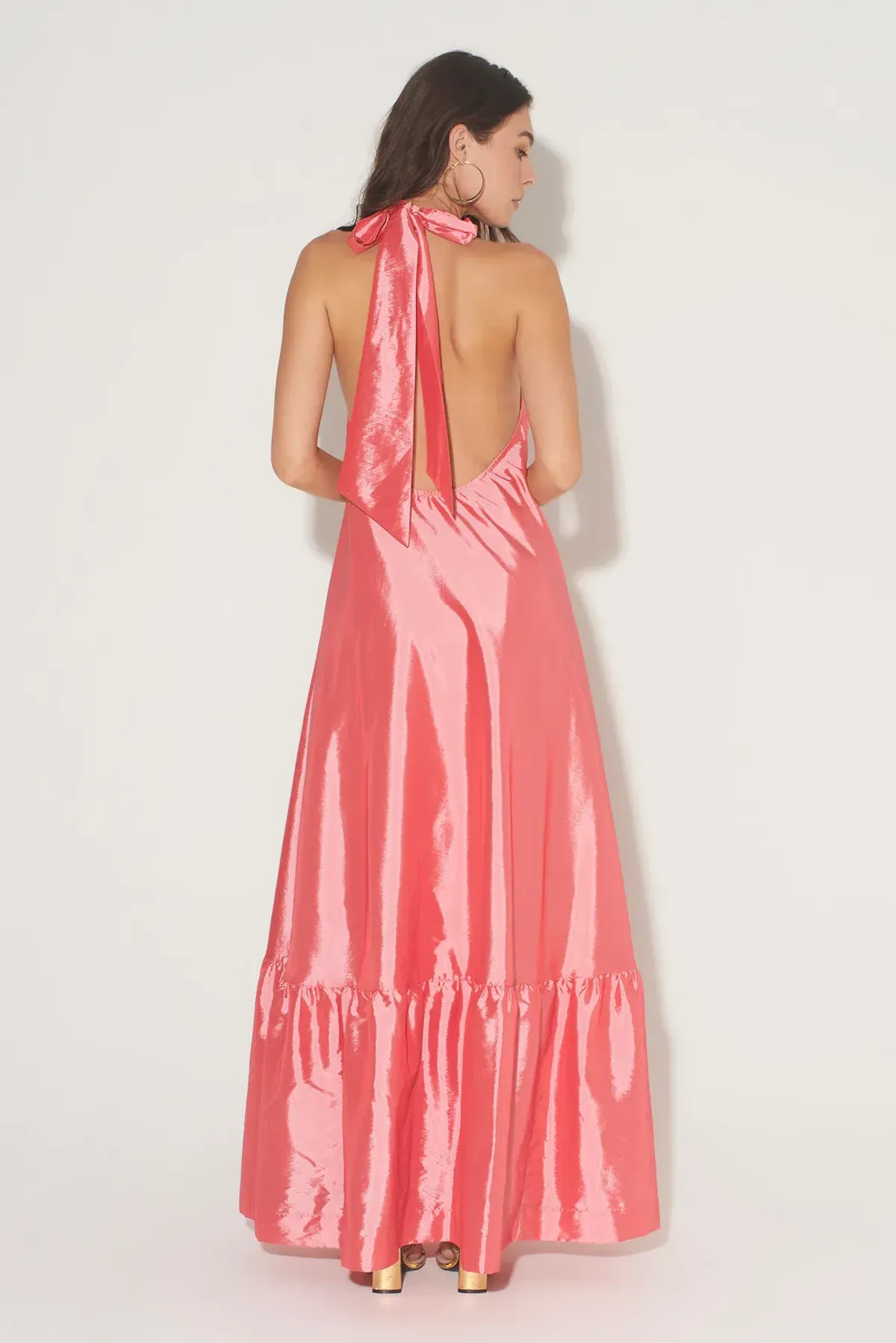 Hansen & Gretel Gateau Gown in Watermelon Pink Size S / AU 8 - Image 3