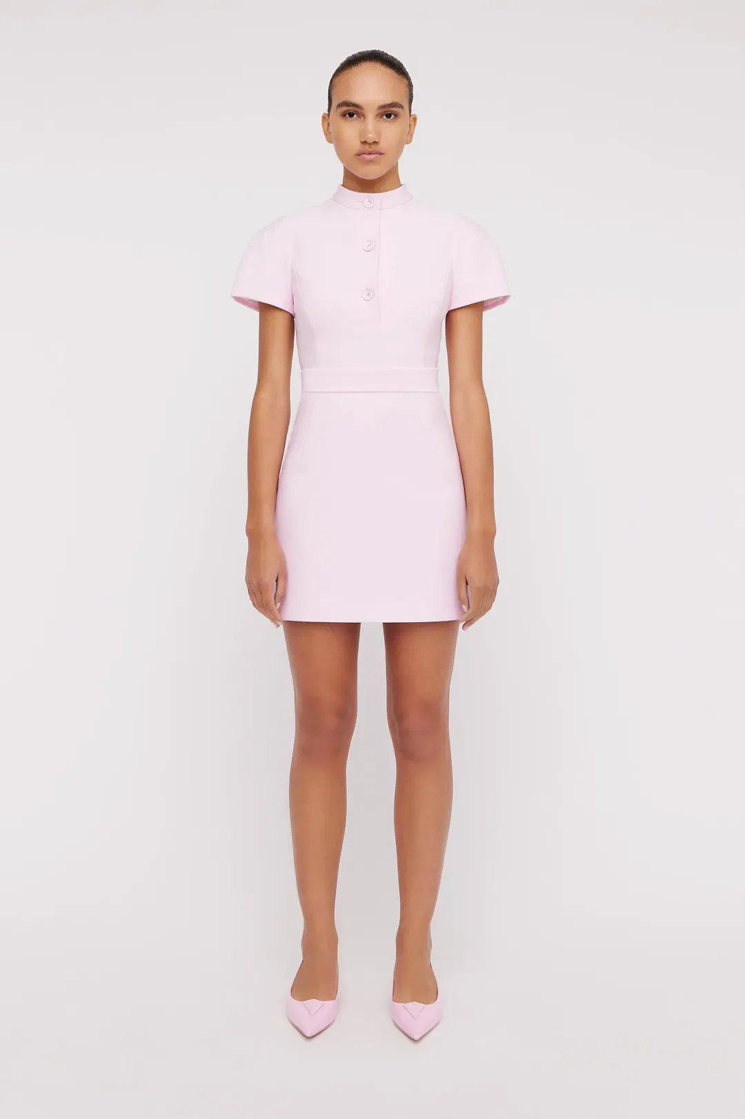 Scanlan Theodore Italian Milano Button Dress in Pink Size XS / AU 6 for rent on The Volte - main image
