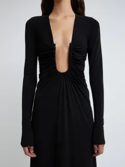 Christopher Esber Arced Palm Long Sleeve Dress Black Size 6 for rent on The Volte - image 4