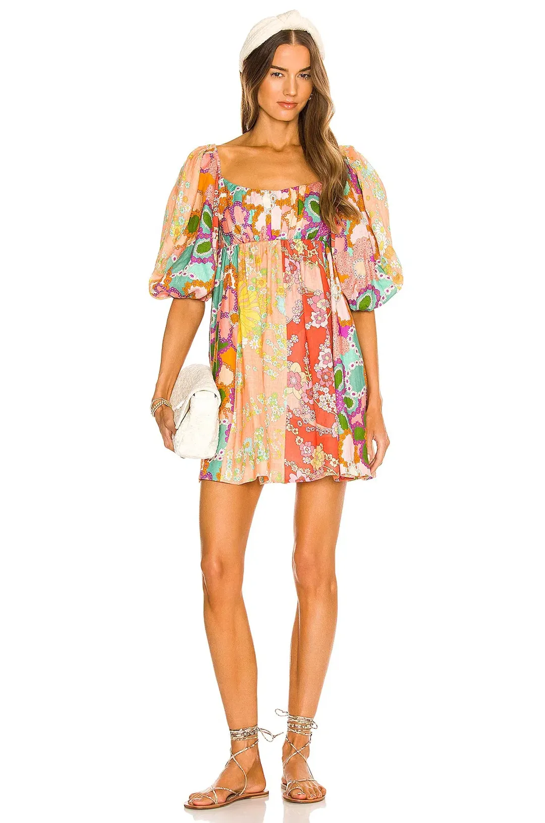 Zimmermann Lola Panelled Mini Dress Spliced Floral Size 1 / 10 AU for rent on The Volte - main image