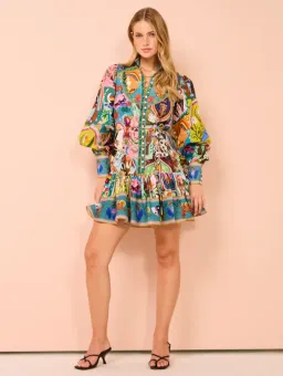 Alemais Evergreen Mini Dress Multi Size AU 8 for rent on The Volte - image 1