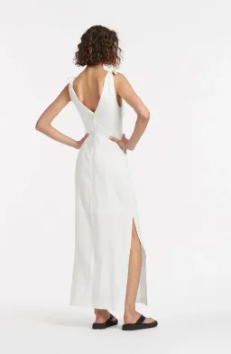Sir The Label Print Alexandre Tie Midi Dress Ivory Size 0 / AU 6 for rent on The Volte - image 2