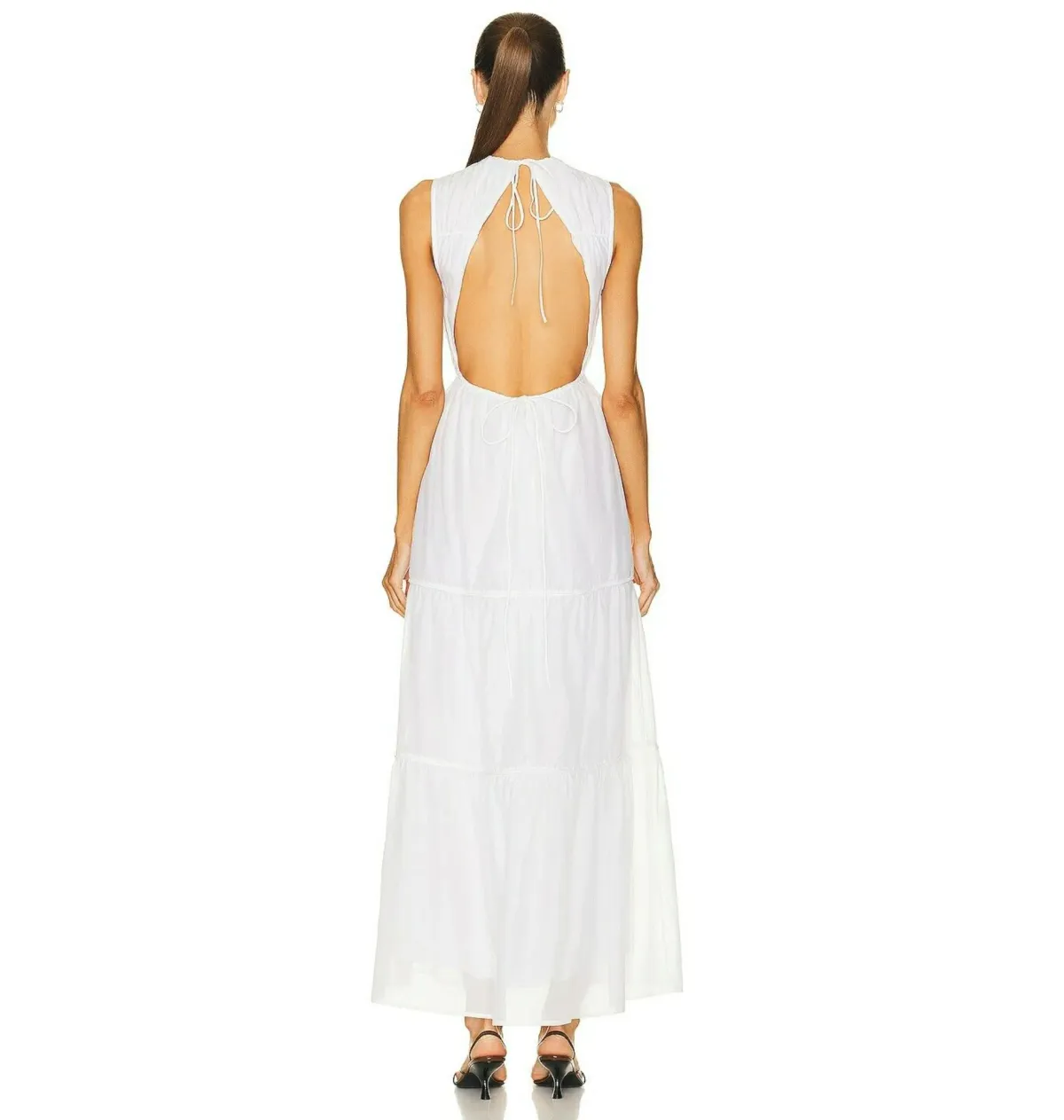 Sir The Label Emme Tiered Dress Ivory Size 4 / AU 14 - Image 3