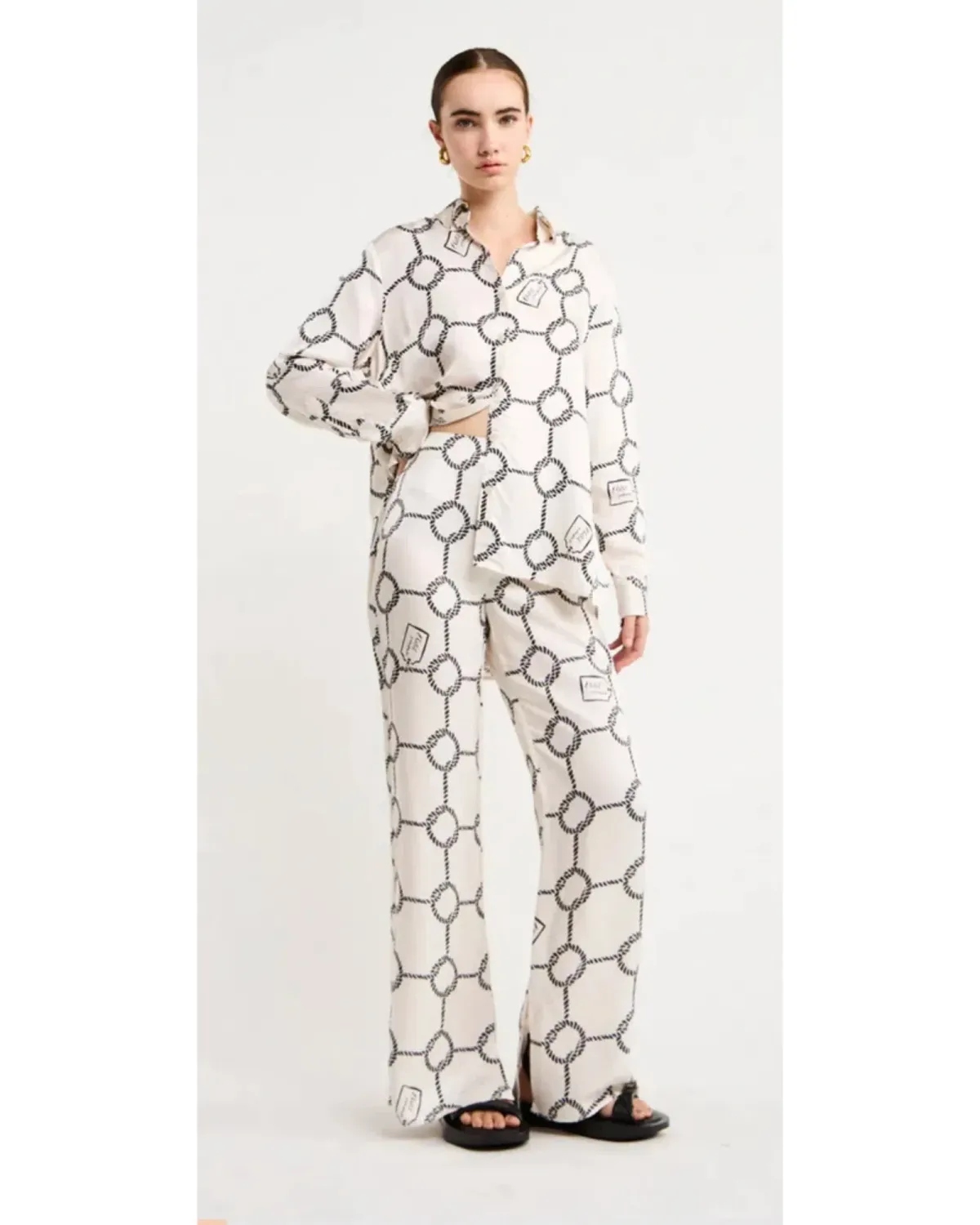 Roame Ria Pant In Nautique Print Size 1 / AU 8 - Image 2