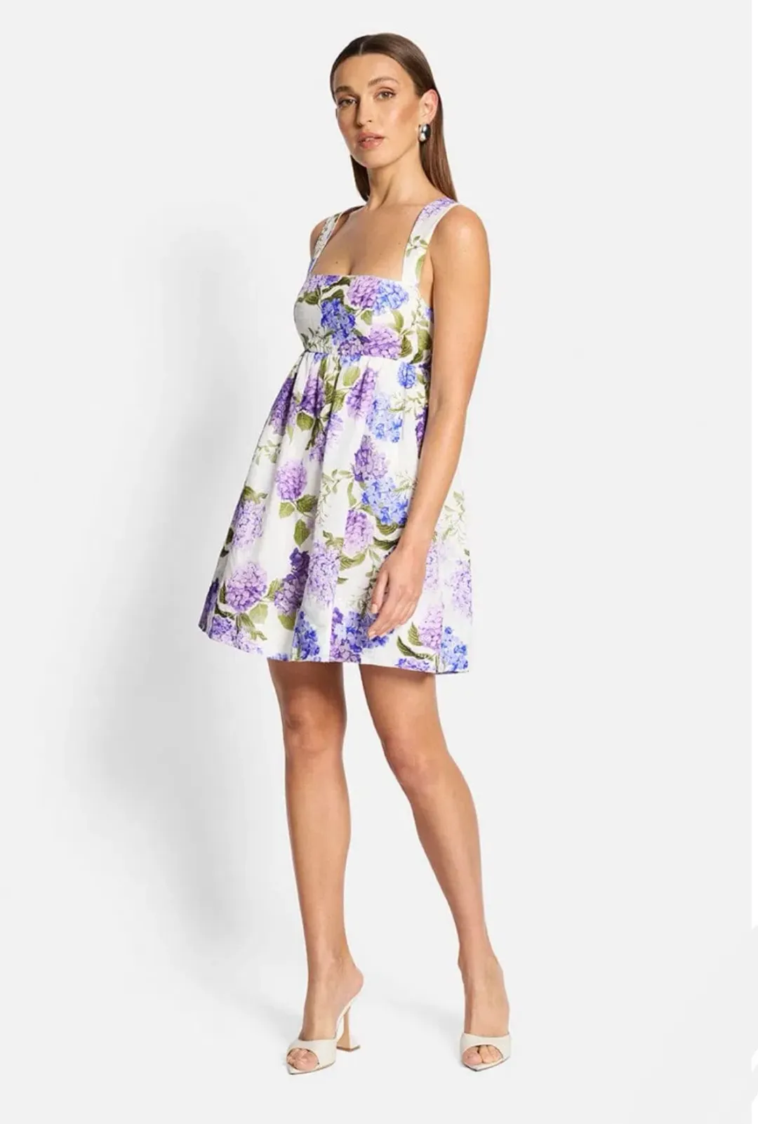 Sofia the Label Kaia Open Back Mini Dress Hydrangea Size AU 10 for rent on The Volte - main image