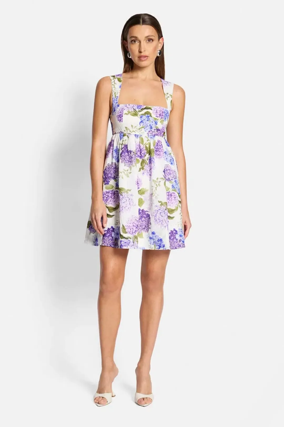 Sofia the Label Kaia Open Back Mini Dress Hydrangea Size AU 10 for rent on The Volte - main image