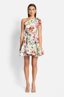 Sofia the Label Birdie One Shoulder Mini Dress Multi Size AU 8 for rent on The Volte - image 1