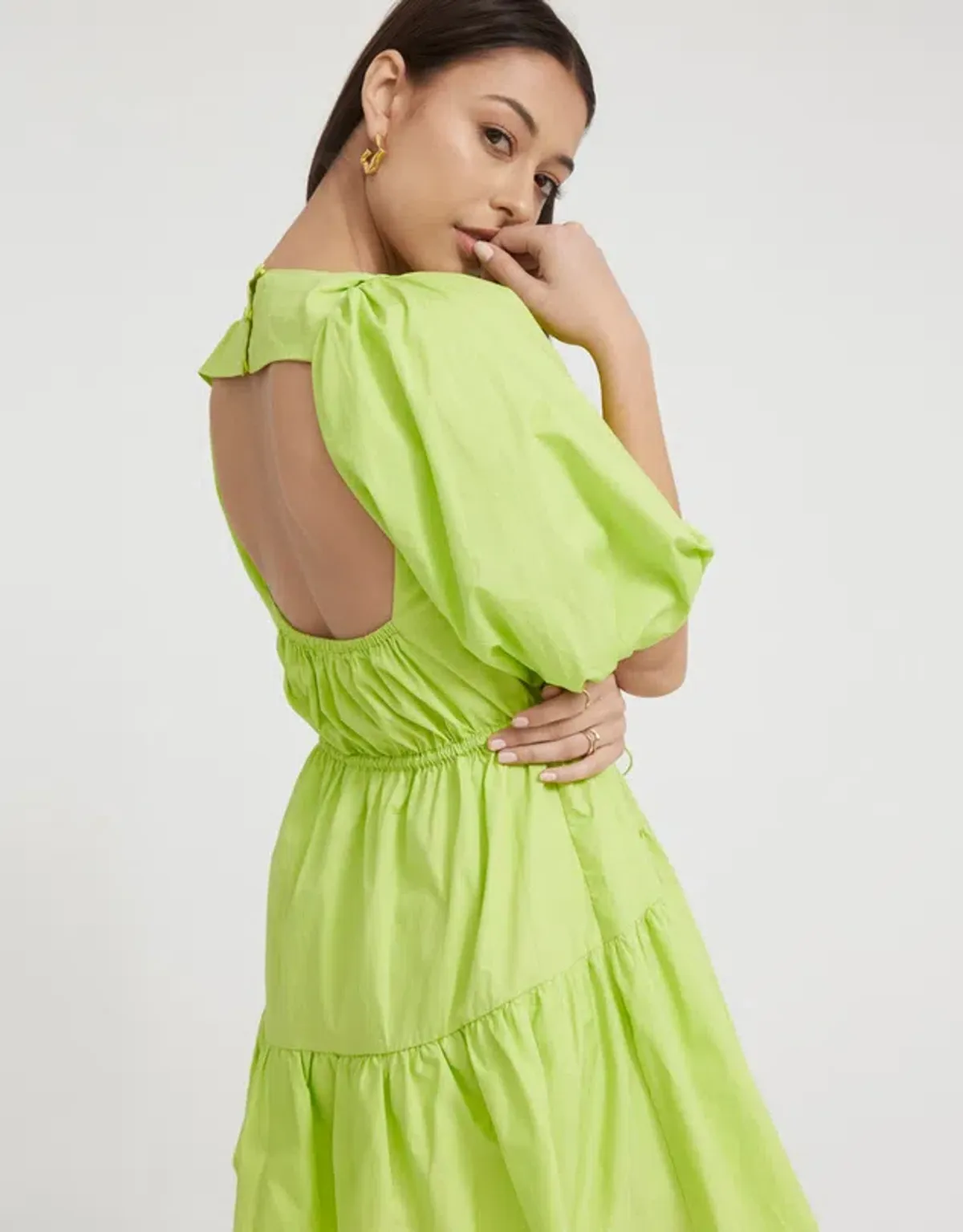 Tojha Alita Mini Dress Green Size 8 - Image 3